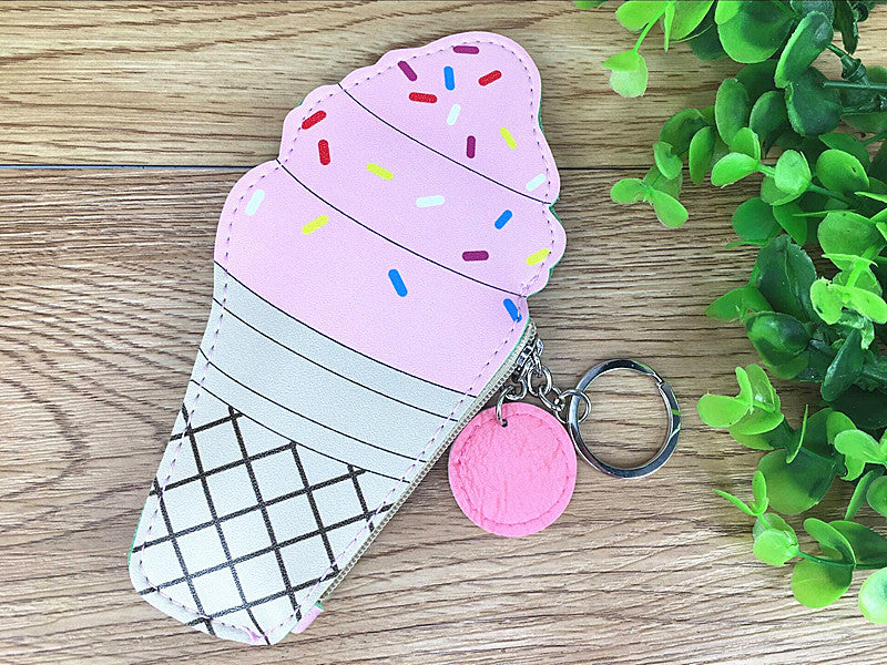 Korea creative drinks ice cream Mini Purse children coin Keychain small bag bag bag