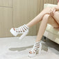 Waterproof Platform Thick Heeled Sandals - Hiccupzz