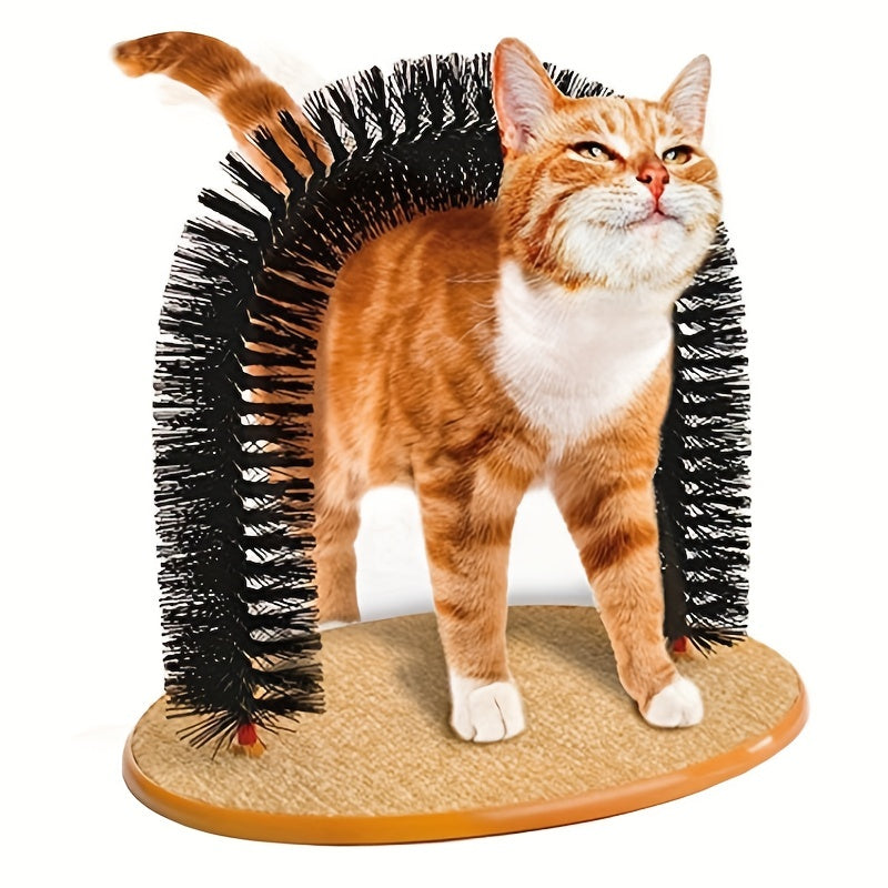 Cat Arch Self Groomer & Massger all in one : Pamper Your Feline With A Massage & Grooming Brush!