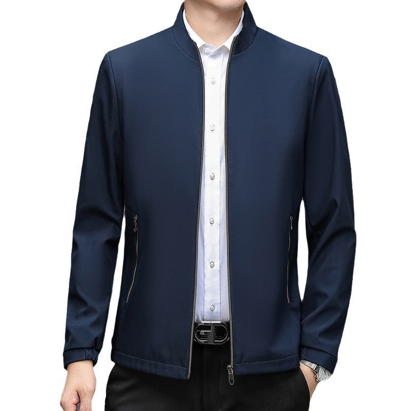 Stand Collar Middle-aged Men Casual Jacket