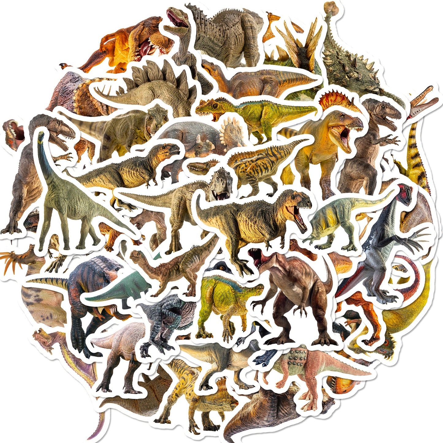 50 pegatinas de dinosaurios realistas para regalos de fiesta y artículos para fiestas ROAR