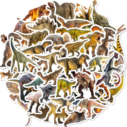 50 Realistic Dinosaur Stickers for Party Favors and ROAR Party Supplies - Hiccupzz