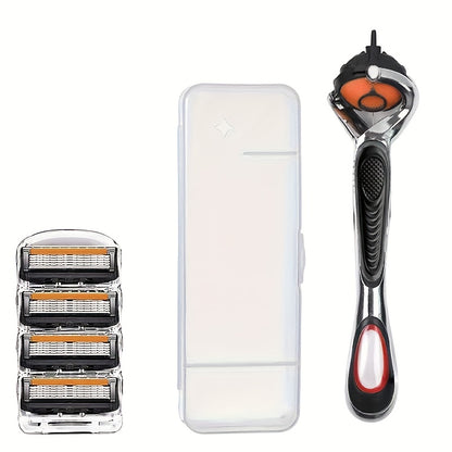 Men's Six-Layer Precision Manual Shaver, Retro Style with Replaceable Blade - Hiccupzz