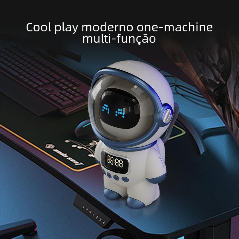 New Bluetooth wireless smart AI interactive audio clock alarm clock plug memory card computer speaker creative