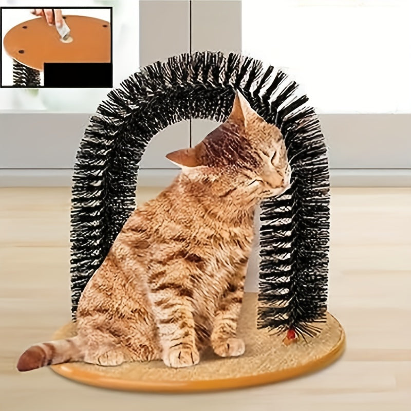 Cat Arch Self Groomer & Massger all in one : Pamper Your Feline With A Massage & Grooming Brush!