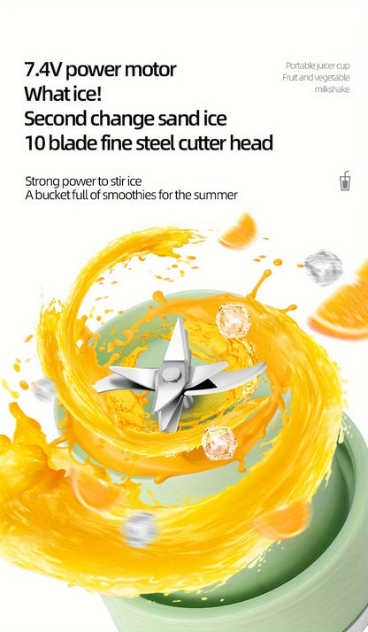 1 Pc Portable USB Rechargeable Electric Juicer Cup - 27.05 Oz Large Capacity, Multi-Function Mini Blender