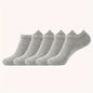 Men's Solid No Show Socks (1/5/10 Pairs): Comfy, Breathable, Casual Style for Outdoor Activities - Hiccupzz