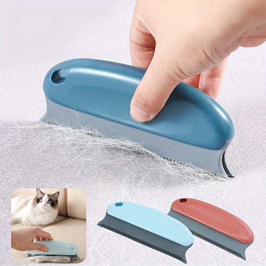 1pc Multifunctional Dog Hair Removal Brush – Soft TPR Undercoat Slicker Brush for Couch, Carpet, Car Seats, and Bedding