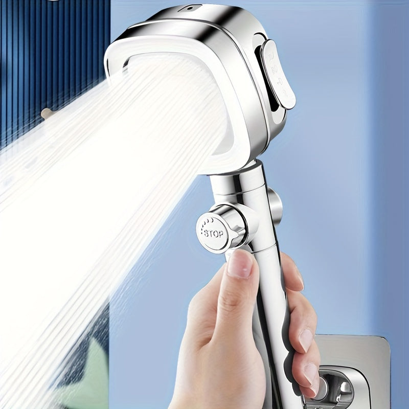 1pc Filtered RV Shower Head with One-Button Water Stop - Enjoy a Refreshing and Clean Shower Experience