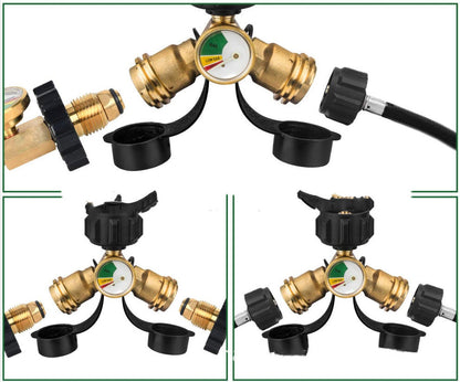 Propane Y Pressure Gauge Body Tee Brass Grill Heater - Hiccupzz