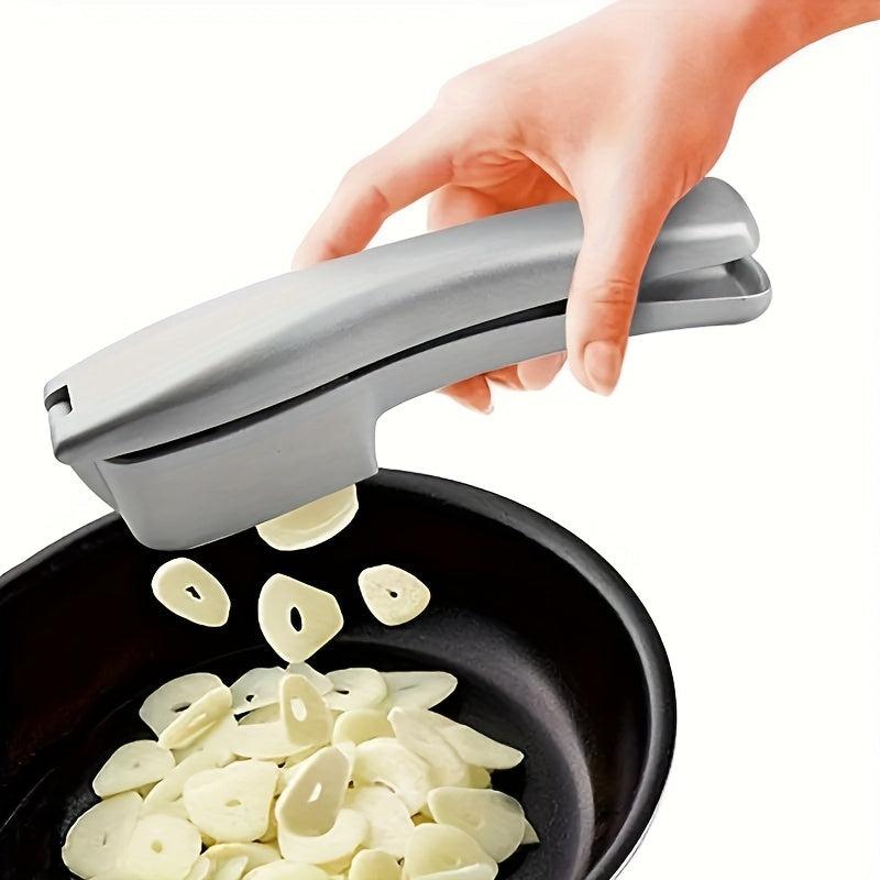 1 Pc Aluminum Alloy Garlic Press - Manual Mincer and Crusher, No Electricity Required, Kitchen Gadget Tool