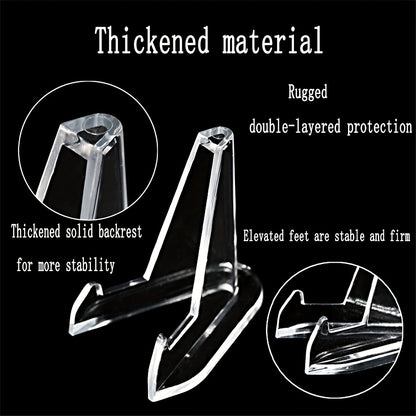 Acrylic Easel Stands: Clear Mini Coin Display Holders (2/5/10/20/40 pcs) for Air-Tite Coins, Pocket Watches, Capsules, and Medals (2.16 Inch Tall) - Hiccupzz