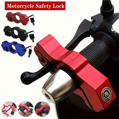 Heavy-Duty Motorcycle Handlebar Lock - Adjustable Anti-Theft Security For Atvs, Scooters & Bikes, Aluminum Alloy - Hiccupzz