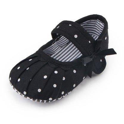 Baby Girl Shoes Cute Polka Dot Princess Kid Anti-slip On Shoes - Hiccupzz