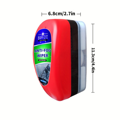 Portable Anti-Fog Wiper for Windshields - 120Ml/4Oz Defogging Sponge for Cars, Helmets, Mirrors & More
