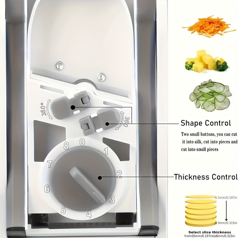 Stainless Steel Mandoline Slicer - Manual Veg Chopper