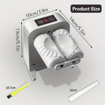 Dumpling Maker Press with Spoon & Brush - 2-Mode Quick Dumpling, Wonton & Chinese Dumpling Forming Tool - Hiccupzz