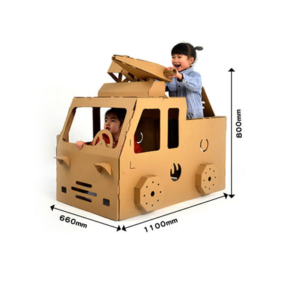 DIY Doodle Cardboard Toy - Assemble Car & Ship Shape for Kids