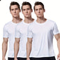 3-Pack Men's Quick-Dry Short Sleeve Shirts - Stretch Crew Neck Undershirts for Fitness Training - Hiccupzz