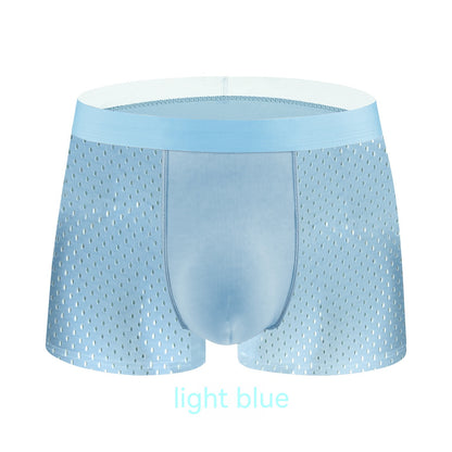 Men's Ice Silk Mesh See Through Breathable Boxer Briefs - Hiccupzz