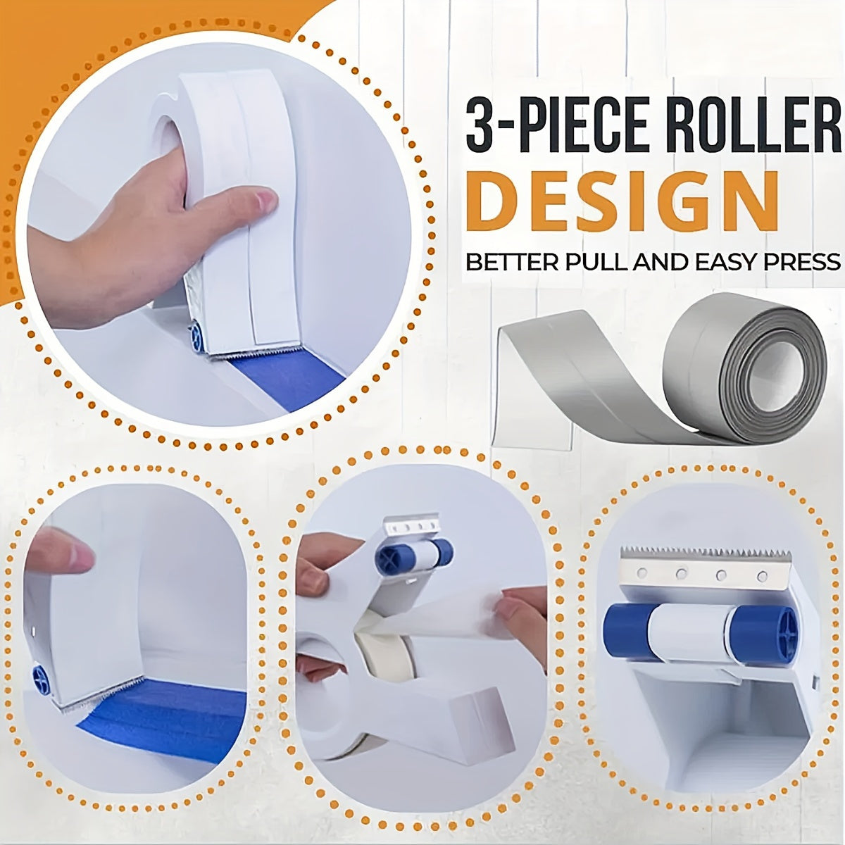 Professional Masking Tape Dispenser - Durable ABS Tool for Wall Painting, Packaging & Sealing