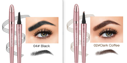 Waterproof And Smooth Not Smudge Four-fork Liquid Eyebrow Pencil