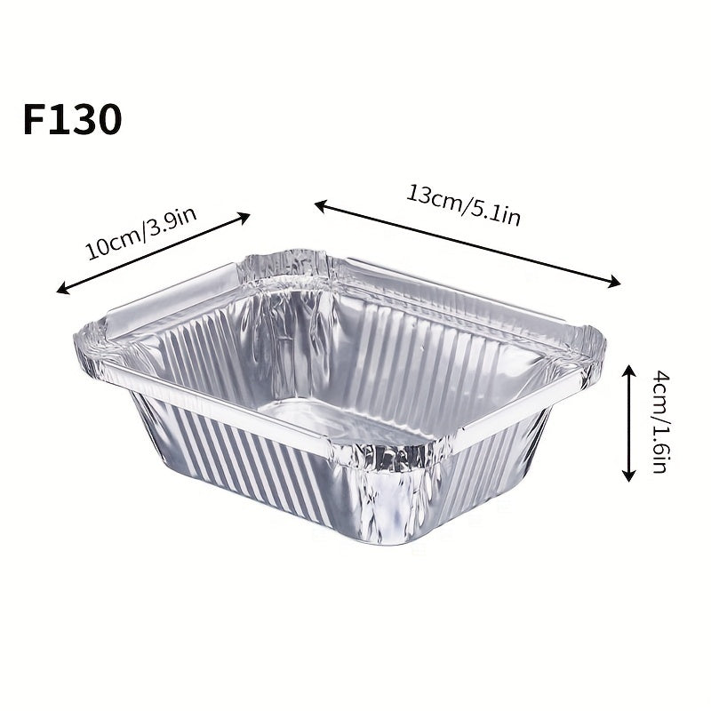 50pcs Aluminum Pans, Disposable Foil Steam Table Deep Pans, Tin Pans Great For Roasting