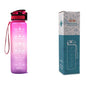 1L Tritan Water Bottle With Time Marker Bounce Cover Leakproof Cup For Sports Fitness