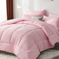 7-Piece Checkered Comforter Set – All-Season, Soft Microfiber-Available in Twin/Full/Queen/King Sizes - Hiccupzz