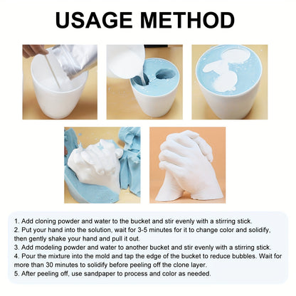Couple Hand Models - DIY Three-Dimensional Hand and Foot Models, Cloned Powder