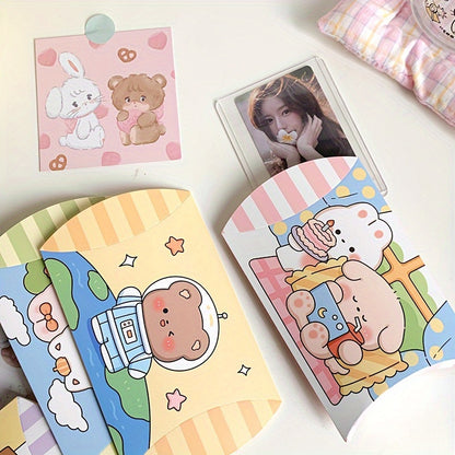 Cartoon Animal-Themed Pillow Gift Boxes (1-Pack) – Perfect for Small Candies, Birthdays, Holidays, and Special Occasions, Featuring Adorable Bear and Bunny Designs - Hiccupzz