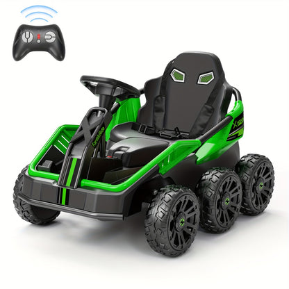 4x75W 24V Electric Ride-On UTV for Big Kids, 5.9MPH, 6 EVA Wheels, 4WD/2WD, Parent Remote, 4 Shock Absorbers, Perfect Gift for Kids 3+ Plus