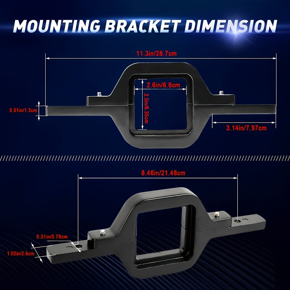 2 Pcs 4 Inch 60W LED Pods with 2.5 Inch Tow Hitch Mounting Brackets - Reverse Lights & Rear Light Bar for Pickup, ATV, SUV, Truck, Trailer, Boat