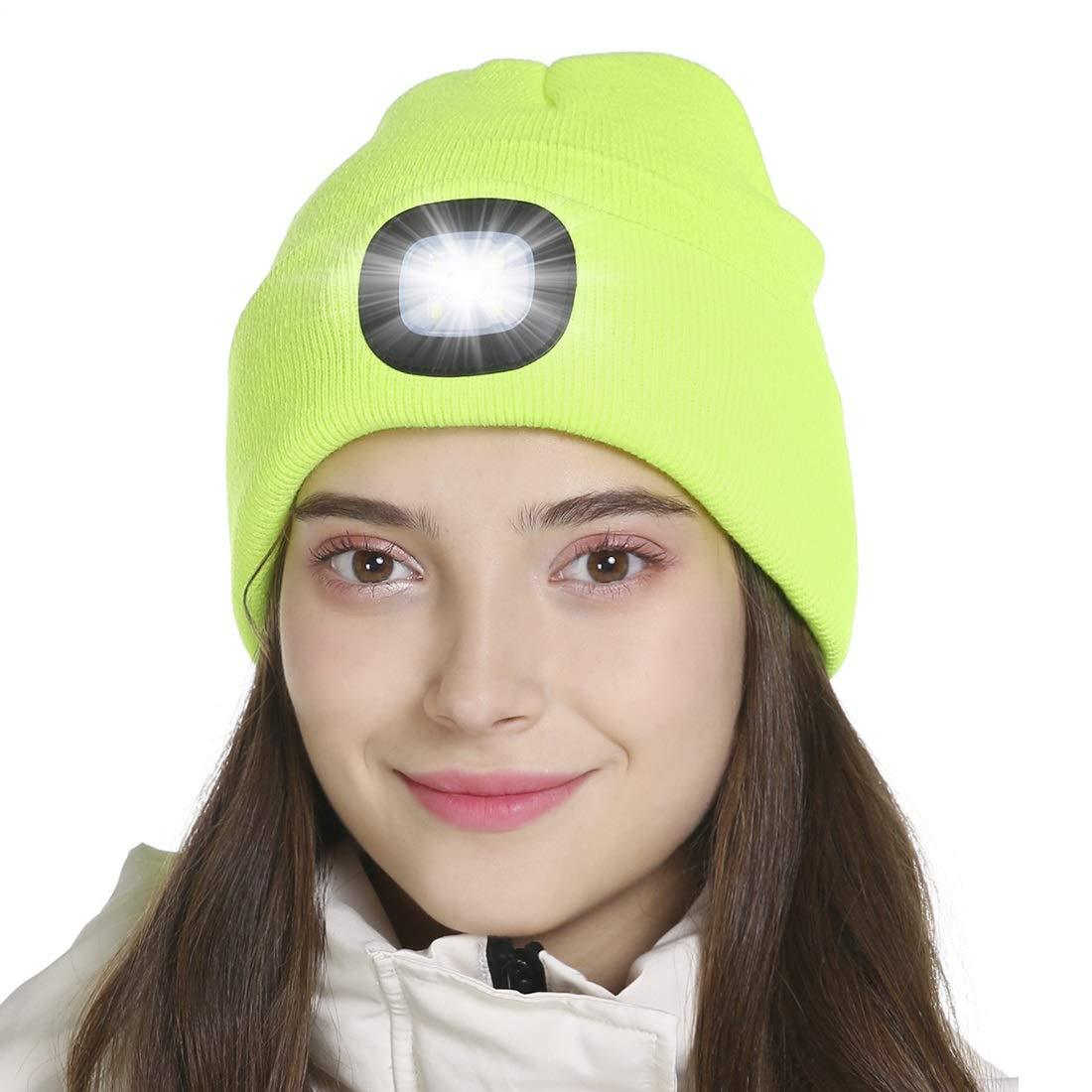 LED Light Knitted Cap - Rechargeable & Removable Luminous Warm Hat