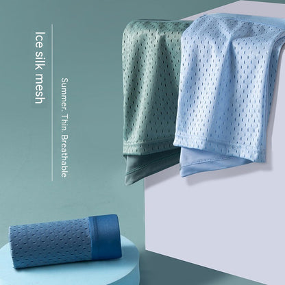 Men's Ice Silk Mesh See Through Breathable Boxer Briefs - Hiccupzz