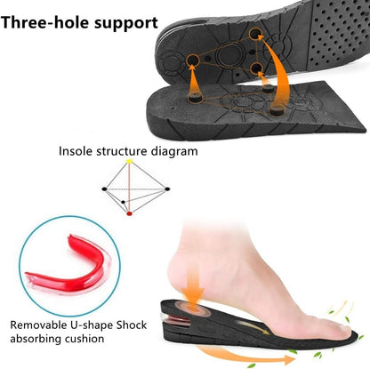 Invisible Height Increased Insole, Men Women Heel Lift Taller Shoe Inserts Pad Adjustable More Comfortable Supporting Insole For Unisex - Hiccupzz