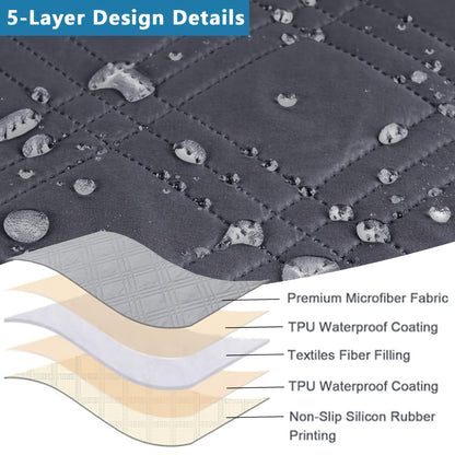 1 Pc Waterproof Recliner Chair Cover, Non-Slip, With Pocket, Washable, Furniture Protector for Pets, Easy Install & Care