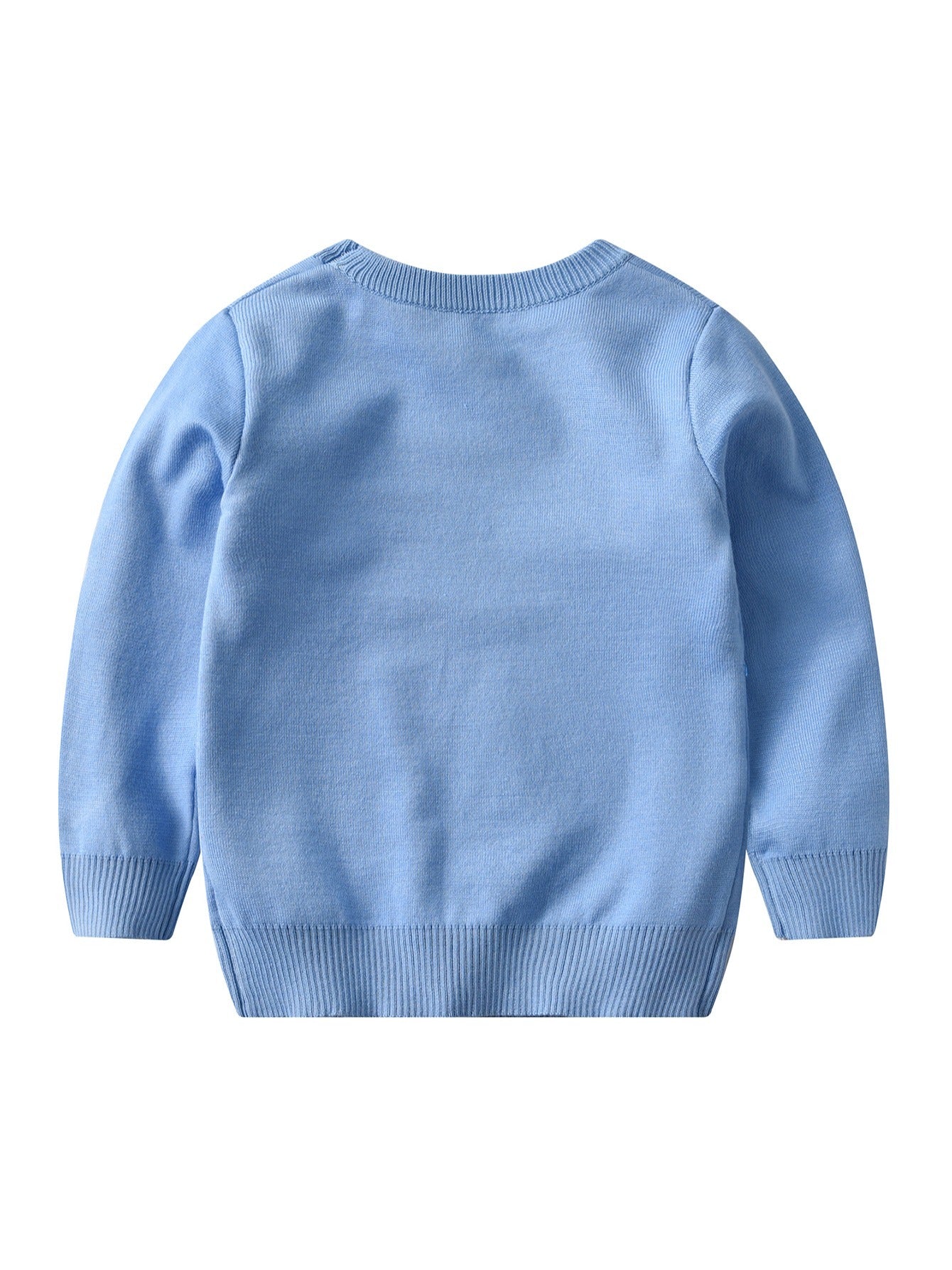 Boys Cartoon Engineering Vehicle Sweater, Knit Pullover, Autumn/Winter