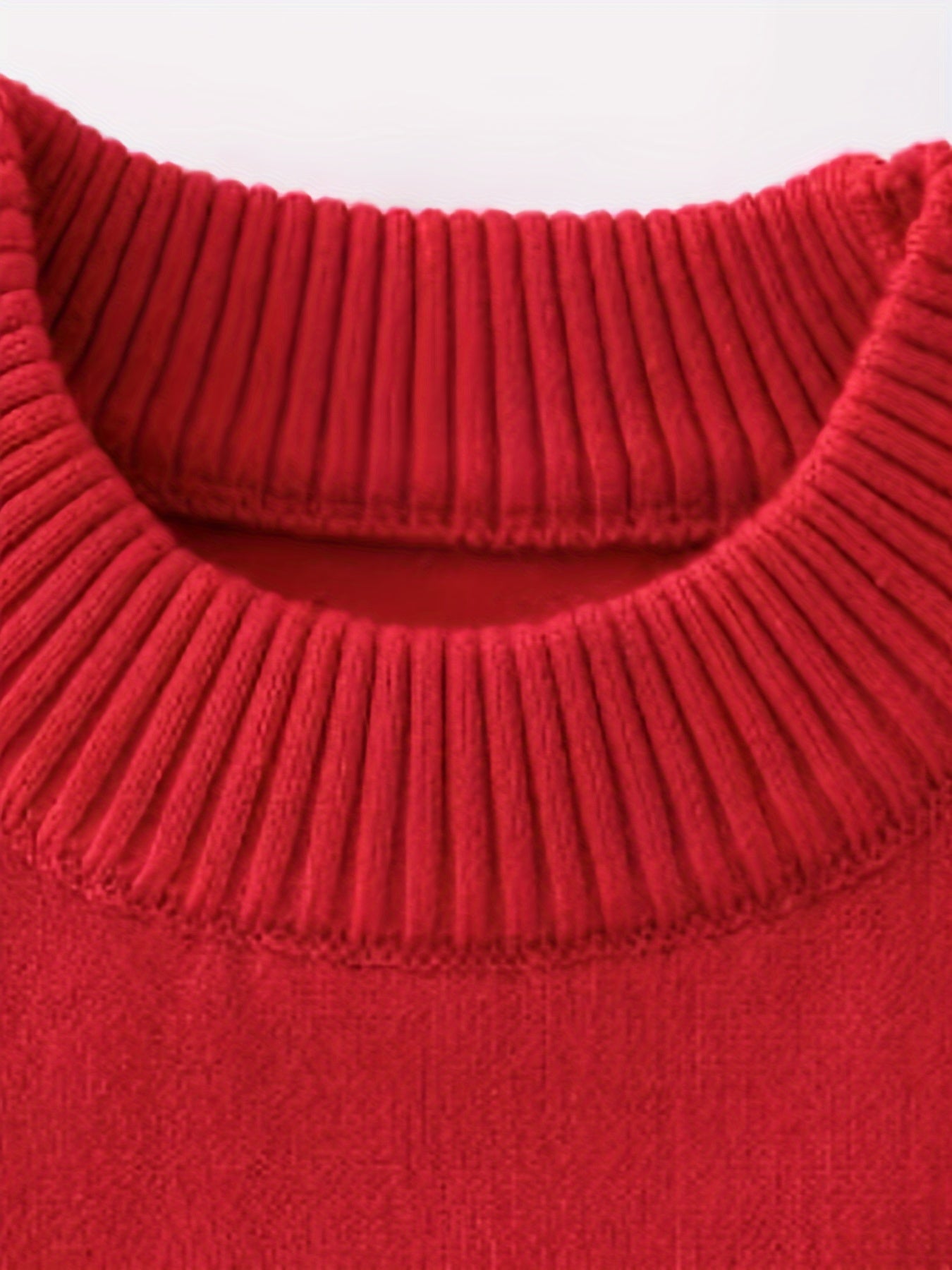 Boys' Cotton-Blend Knit Sweater - Casual Round Neck Pullover for Fall/Winter