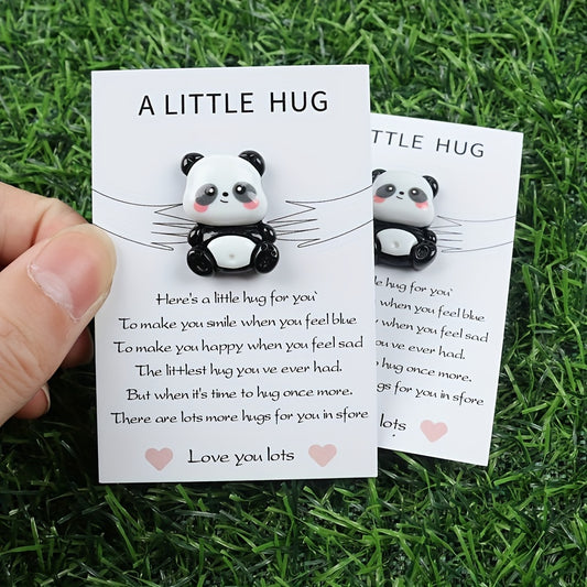 Cute Panda Blessing Pocket Hug Cards (1pc, 2pcs): Birthday, Thank You, and Back to School Gift for Family & Friends