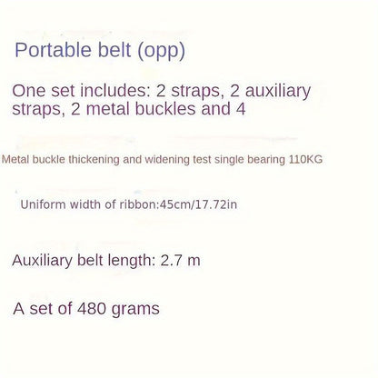 Heavy-Duty Nylon Lifting Strap Kit: Multifunctional Portable Carrier for Moving & Handling Tools, Home Storage & Organization - Hiccupzz