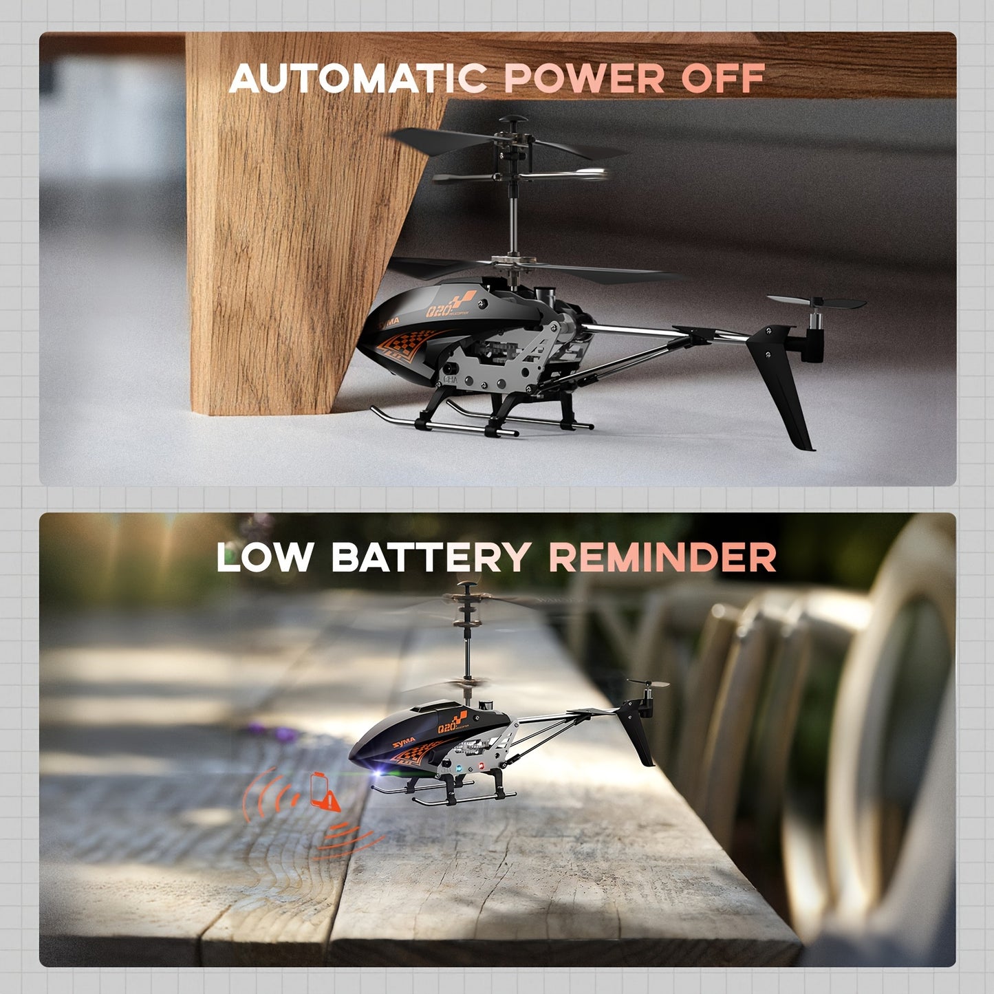 SYMA Q20 RC Helicopter - Beginner-Friendly, 3.5 Channel Gyro-Stabilized Quadcopter, USB Rechargeable Aluminum Alloy