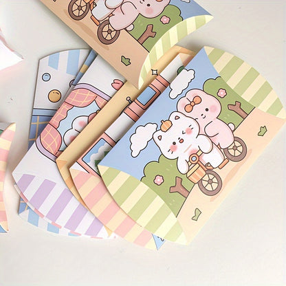 Cartoon Animal-Themed Pillow Gift Boxes (1-Pack) – Perfect for Small Candies, Birthdays, Holidays, and Special Occasions, Featuring Adorable Bear and Bunny Designs - Hiccupzz