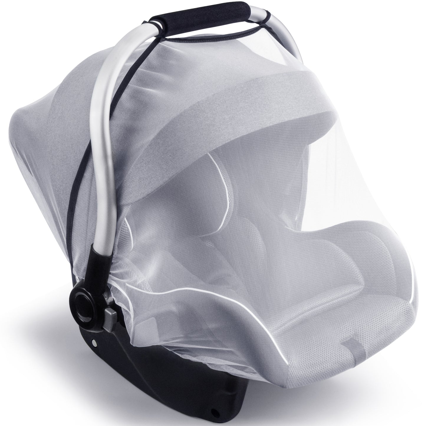 Baby White Mosquito Net - Breathable Elastic Netting for Infant Car Seats, Strollers