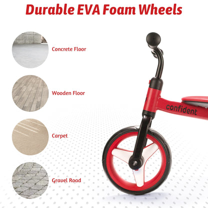 4-in-1 Kids Tricycle for 2-5 Years Old, Folding Toddler Balance Bike with Removable Pedals