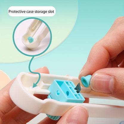 360-Degree Rotating Circle Cutter - Manual Paper Trimmer For Greeting Cards & Crafts, Durable Plastic Construction - Hiccupzz