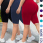 3-Pack Plus Size Yoga Shorts For Women, High Waist Peach Lift, Stretchy, Butt-lifting, High Elasticity, Fitness Activewear, Quick-Dry, Seamless Sport Shorts Set - Hiccupzz