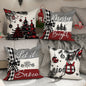 Set of 4 Modern Christmas Throw Pillow Covers 18 x 18 Inch Polyester Full Set