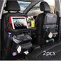Luxury PU Leather Car Backseat Organizer with Foldable Table – Multi-Functional Car Seat Storage.