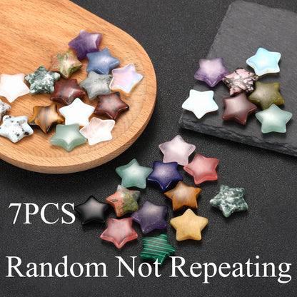 Star-Shaped Natural Stones: Cute 15mm Decorative Stones (1/3/5/7/10 pcs) for Indoor Ornaments and Garden Decorations - Hiccupzz